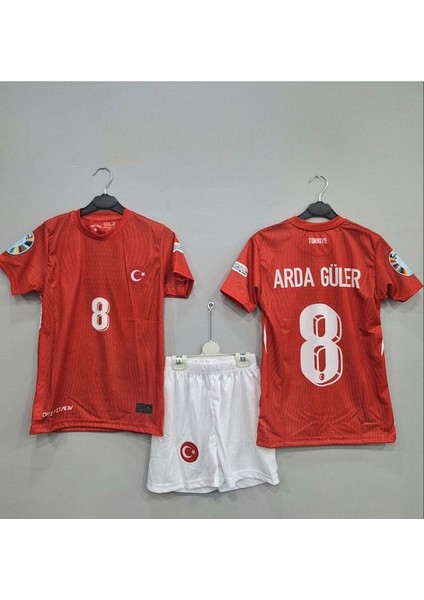 Türkiye Milli Takım Euro A.r.d.a-G.ü.l.e.r Çocuk 8 Numara 2024 Yeni Sezon Forması (Kırmızı)