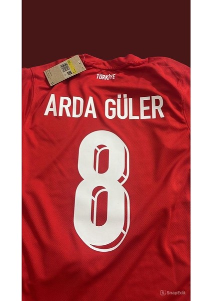 A.r.d.a-G.ü.l.e.r Türkiye Euro Çocuk 8 Numara 2024 Yeni Sezon Forması (Kırmızı)