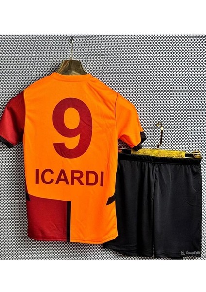 Mauro. Icardi. 9 Sarı-Kırmızı .galatasaray. Iç Saha Parçalı Çocuk Forması Forma+Şort+Çorap