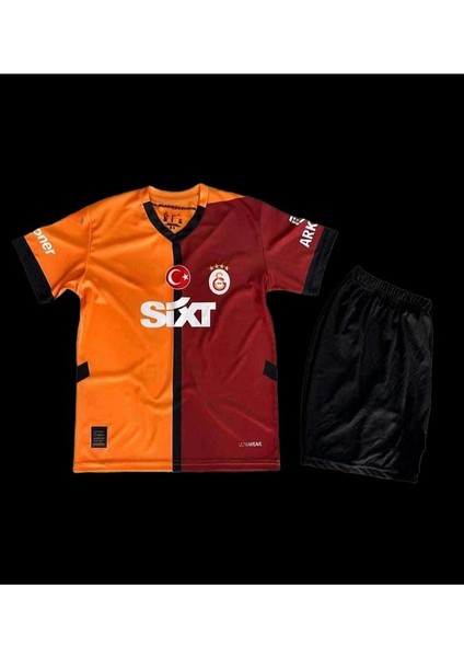 Mauro. Icardi. 9 Sarı-Kırmızı .galatasaray. Iç Saha Parçalı Çocuk Forması Forma+Şort+Çorap