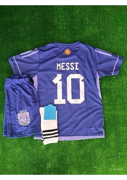 Lionel Messi Arjantin 2024 Dünya Kupası Final Özel Çocuk Forması