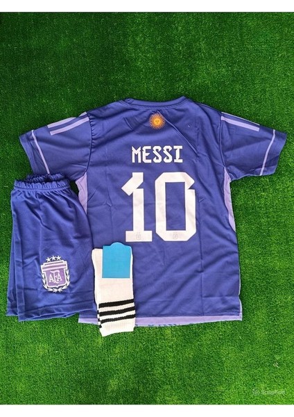 Lionel Messi Arjantin 2024 Dünya Kupası Final Özel Çocuk Forması