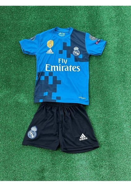 Cristiano Ronaldo Cr7 Rövaşata Turkuaz Çocuk 3 Lü Set Futbol Forması fırsatları