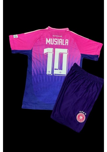 Almanya Euro 2024 Jamal Musiala 10 Deplasman Pembe Çocuk Forması 3'lü Set (Pink)