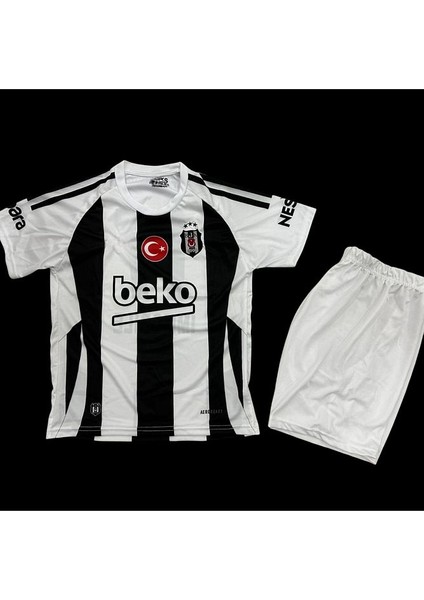2024/25-BEŞIKTÂŞ'Ş-'RAFA Silva' 27 Iç Saha Çubuklu Çocuk Forması Çorap Hediyeli Spor Sweatshirt