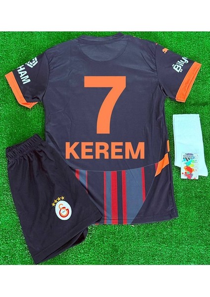 2024/2025 Sezon Kerem Aktürkoğlu Siyah Alternatif Yeni Sezon Özel Çocuk Futbol Forması