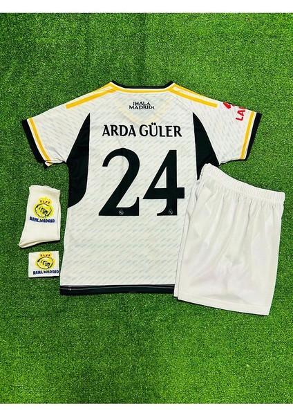 R.e.a.l M.a.d.r.i.d 2023--24 Sezon Iç Saha A.r.d.a G.ü.l.e.r Çocuk Forması 4'lü Set (Armalı)
