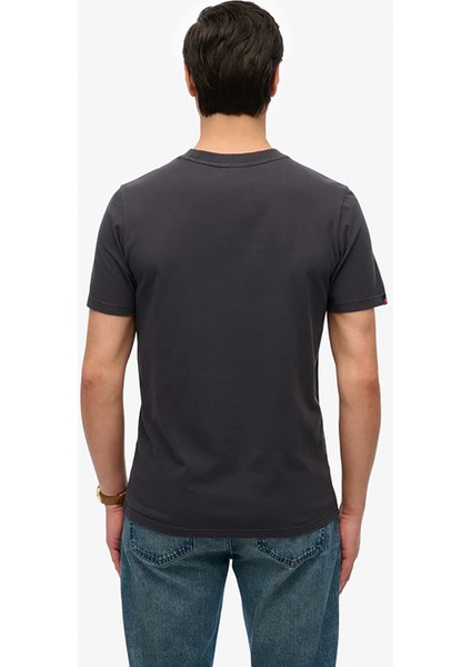 Bisiklet Yaka Lacivert Erkek T-Shirt M1012111A-6Q4_VL Tokyo Relaxed Tee fırsatları