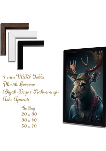 Ahşap Tablolar- Yapay Zeka ile Oluşturulmuş Görseller Uv Baskı-Mdf Tablo /5678