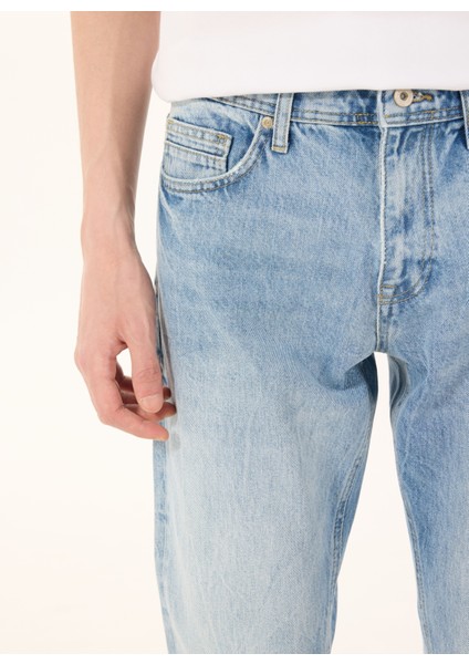 Orta Bel Slim Fit Açık Mavi Erkek Denim Pantolon Vegas Slım - 1209 fırsatları