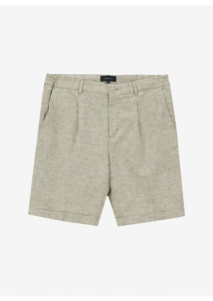 Normal Bel Basic Gri Erkek Bermuda Şort F5SM-SHT 2452