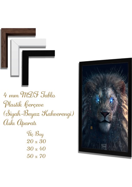 Ahşap Tablolar- Yapay Zeka ile Oluşturulmuş Görseller Uv Baskı-Mdf Tablo /6789