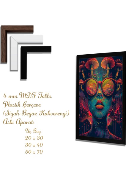 Ahşap Tablolar- Yapay Zeka ile Oluşturulmuş Görseller Uv Baskı-Mdf Tablo /5927