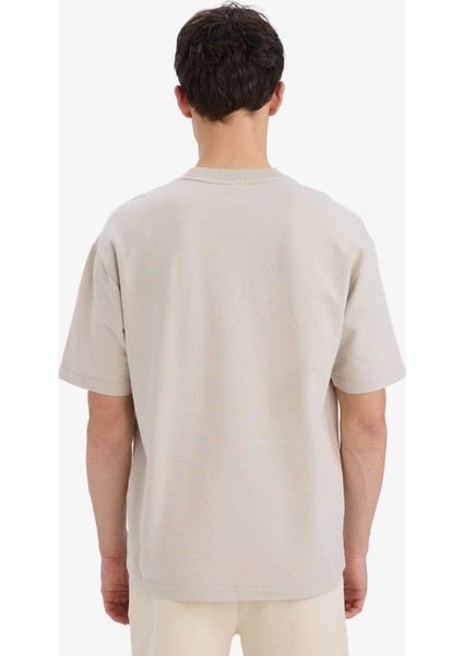 %100 Pamuk Relax Fit Bisiklet Yaka Kısa Kollu Basic Düz Beyaz Tişört indirimleri