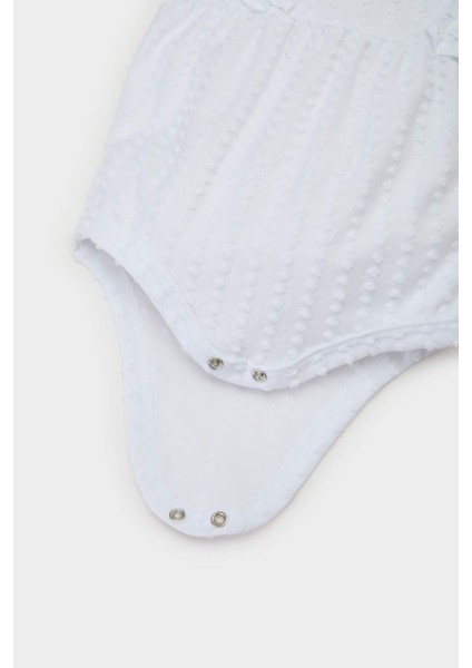 Kız Bebek Yenidoğan Bisiklet Yaka Kısa Kollu Çıtçıtlı Body C8811A525SM