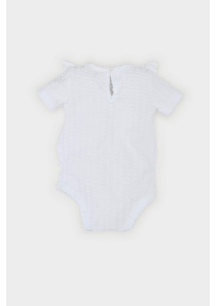 Kız Bebek Yenidoğan Bisiklet Yaka Kısa Kollu Çıtçıtlı Body C8811A525SM