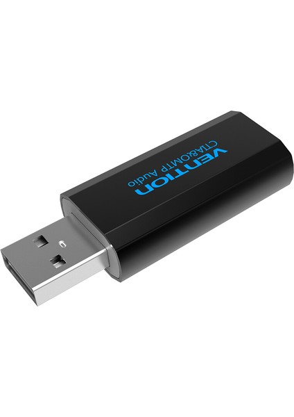 Ventıon USB Harici Ses Kartı 3.5mm Adaptörü Sürücüsüz Siyah (Yurt Dışından) fiyatları