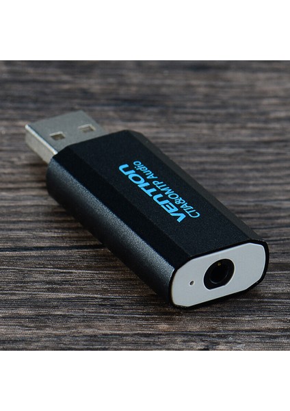 Ventıon USB Harici Ses Kartı 3.5mm Adaptörü Sürücüsüz Siyah (Yurt Dışından) modelleri