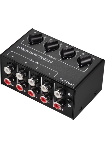 Mini Stereo Ses Karıştırıcısı 4 K Rca Girişi Ayrı Ses Kontrolleri (Yurt Dışından)