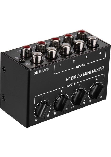 Mini Stereo Ses Karıştırıcısı 4 K Rca Girişi Ayrı Ses Kontrolleri (Yurt Dışından)