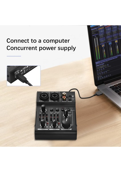 Mini 3 K Ses Kartı Karıştırıcısı 48V Fantom Güçlü USB ile Çalışan (Yurt Dışından)