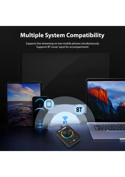 Pc, Telefon ve Dizüstü Bilgisayarlar Için Harici Ses Kartı, Bt Müzik Girişi ve USB Medya Ses Kontrolü Düğmesine Sahip (Yurt Dışından) indirimleri