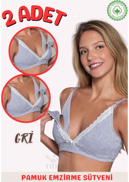 Organik Pamuk Emzirme Sütyeni 2'li Paket - Organic Cotton Nursing Bra 2 Pack