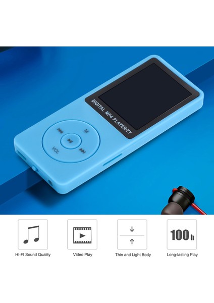 64 GB Fm Radyosu ile Taşınabilir Mp3 Oynatıcısı (Yurt Dışından)