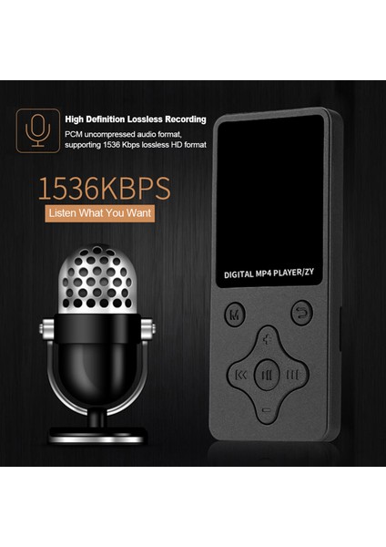 T1 Mp3 Mp4 Dijital Oynatıcı Kayıpsız Sesli E - Kitap Destekli (Yurt Dışından)