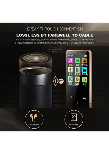 Taşınabilir Bt Yüksek Netlikli Sesli Mp3 Oynatıcı (Yurt Dışından)
