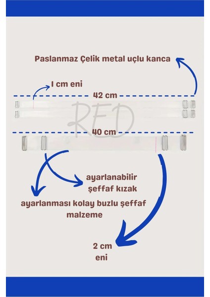 Sırt Dekolteli Elbiseler Için Şeffaf Sütyen Sırt Askısı ve Omuz Askısı ( 2 Adet Sırt ve 2 Çift Omuz) modelleri