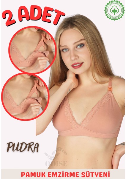 Organik Pamuk Emzirme Sütyeni 2'li Paket - Organic Cotton Nursing Bra 2 Pack