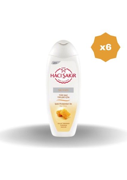 Hacışakir Bal Özü Saç Kremi 450 ml - (6 Adet)