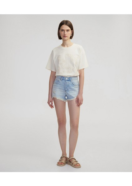 Raw Edge Denim Şort IS1250013076CC2