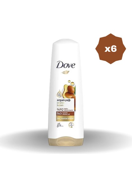 Argan Yağlı Saç Kremi 350 ml - (6 Adet)