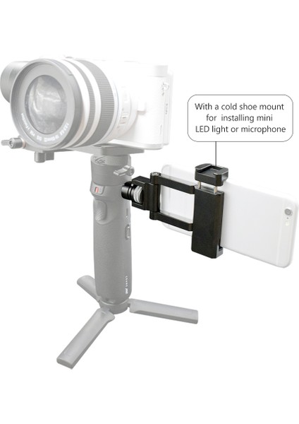 Gimbals Stabilizatör Cep Telefonu Tutucu 1/4 Inç Vida Soğuk Ayaklı Montaj Zhiyun Modellerine Uyumlu (Yurt Dışından)