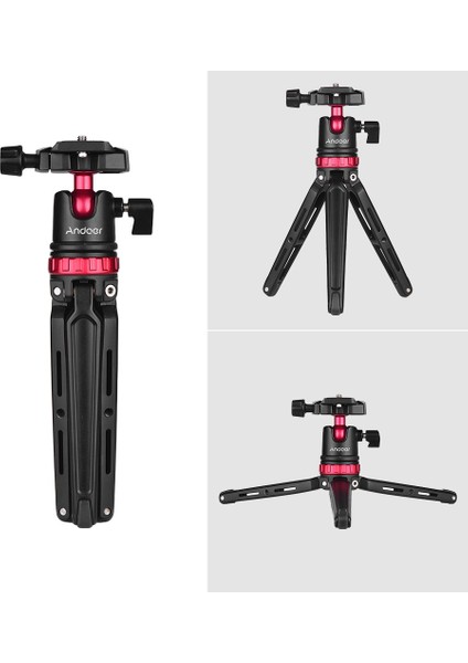 Alüminyum Çelik Minik Masa Üstü Tripod Panoramik Top Başlı Maksimum 5kg Yük Taşıma (Yurt Dışından)