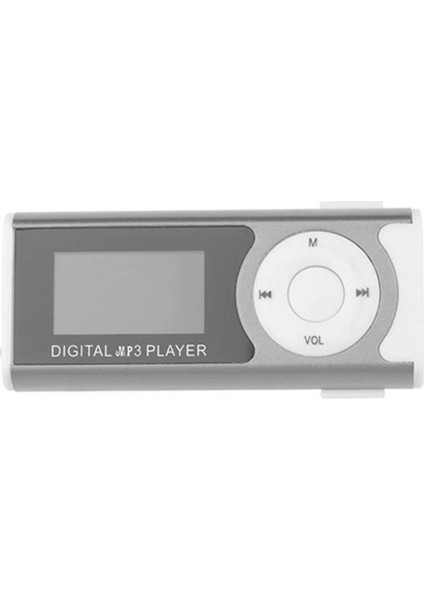 Taşınabilir Mini Mp3 Müzik Çalar Gümüş Renkli Tf Kart Destekli (Yurt Dışından)