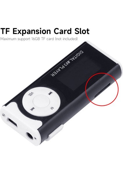 Taşınabilir Mini Mp3 Müzik Çalar Gümüş Renkli Tf Kart Destekli (Yurt Dışından) indirimleri
