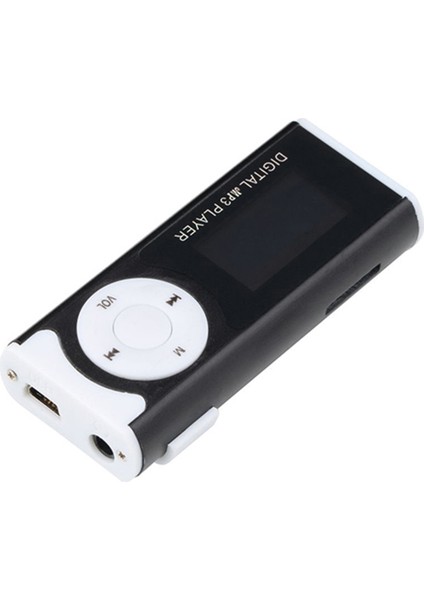 Taşınabilir Mini Mp3 Müzik Oynatıcısı Metal Siyah LCD Ekranlı Tf Bellek Kartlı (Yurt Dışından)