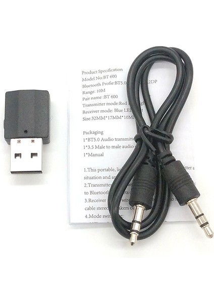 BT600 Tv ve Kulaklık Için 2'li Bluetooth 5.0 Ses Adaptörü (Yurt Dışından)