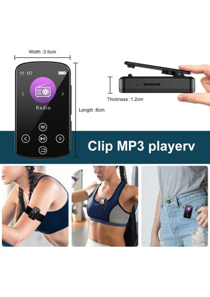 Mp3-08 Mp3 Oynatıcı Bt 5.4 1.5 Yüksek Netlikli Dokunmatik Ekran (Yurt Dışından)