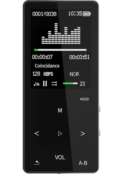 MAHDI/M320 Bluetooth Mp3 Taşınabilir Müzik Çalar 1.8 Inç Ekranlı 8gb Dahili Hafıza (Yurt Dışından)