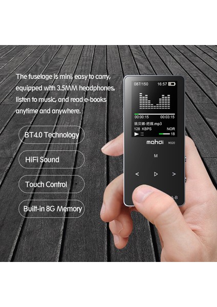 MAHDI/M320 Bluetooth Mp3 Taşınabilir Müzik ve Video Oynatıcı 1,8 Inç Ekranlı 8gb Hafızalı (Yurt Dışından) modelleri