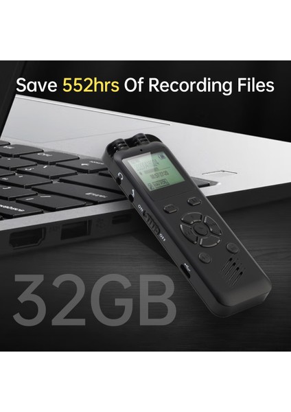 32GB Sesli Digital Kayıt Cihazı Sesiyle Etkinleştirilen Gürültü Giderici (Yurt Dışından)