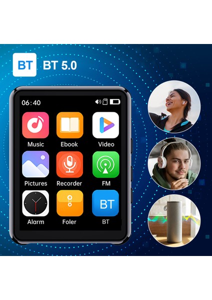 2.4 Inç Tam Dokunmatik Kayıpsız Sesli Mp3 Oynatıcı (Yurt Dışından)