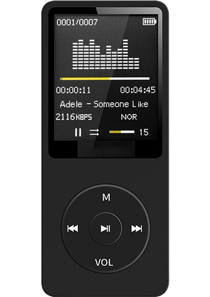 Taşınabilir Mp3 Oynatıcı 1.8 Inç Tft Ekranlı Fm Radyo Siyah (Yurt Dışından)