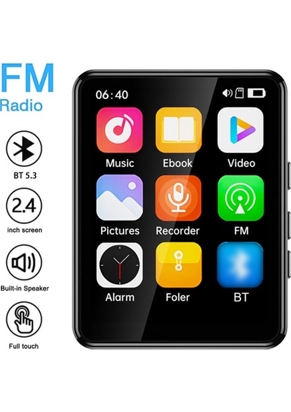 Mp3 Mp4 Oynatıcı 2.4 Inç Dokunmatik Ekranlı E-Kitap Okuma Video Oynatma (Yurt Dışından)