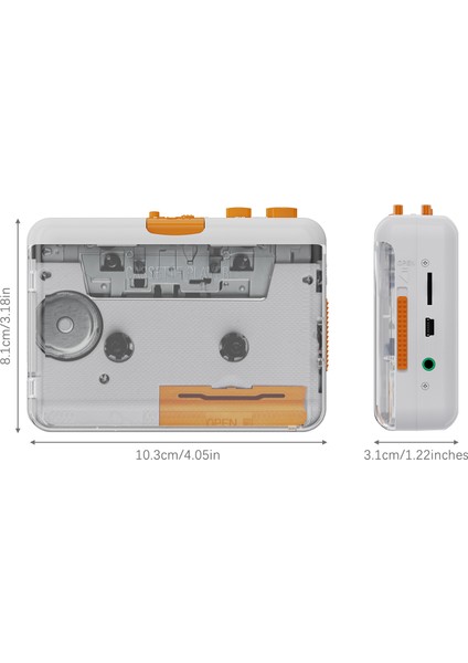 Taşınabilir Kaset Oynatıcı USB Kasetten Mp3'e Dönüştürücü Stereo Ses (Yurt Dışından) fırsatları