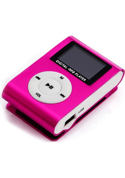 Mini Taşınabilir Mp3 Müzik Çalar Pembe Renkli Tf Kart Destekli (Yurt Dışından)